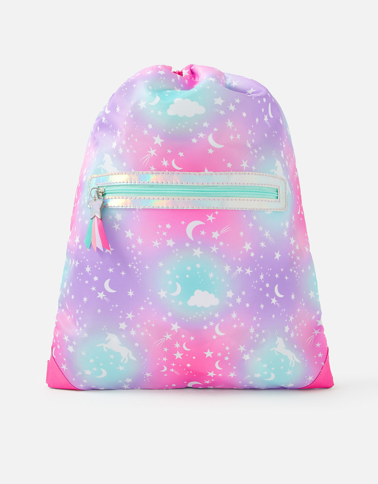 printed drawstring backpack