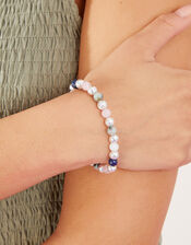 Sterling Silver-Plated Semi-Precious Stone Bracelet, , large