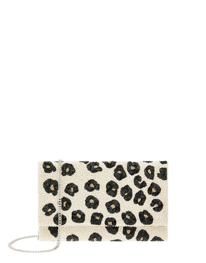 Animal Beaded Clutch Bag, , large