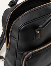 Pocket Top Handle Backpack, Black (BLACK), large