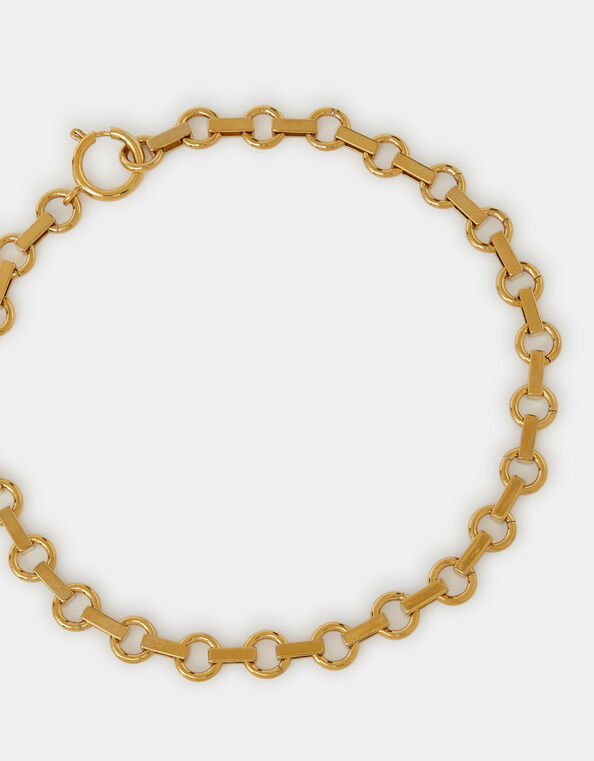 14ct Gold-Plated Round Link Chain Necklace, , large