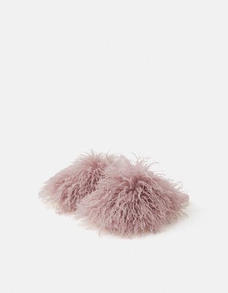 Shaggy Faux Fur Slippers , Purple (LILAC), large