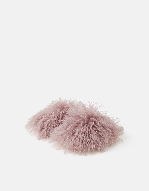 Shaggy Faux Fur Slippers , Purple (LILAC), large