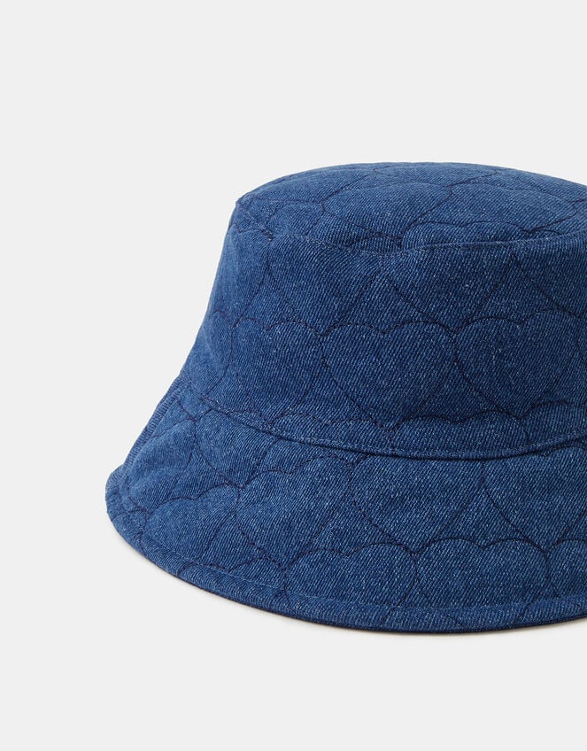Denim Heart Bucket Hat, , large