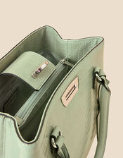 Faux Croc Handheld Bag, , large