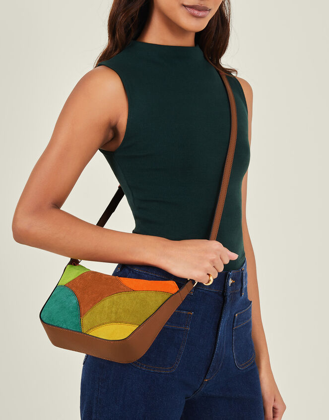 Patchwork Cross-Body Bag, , large