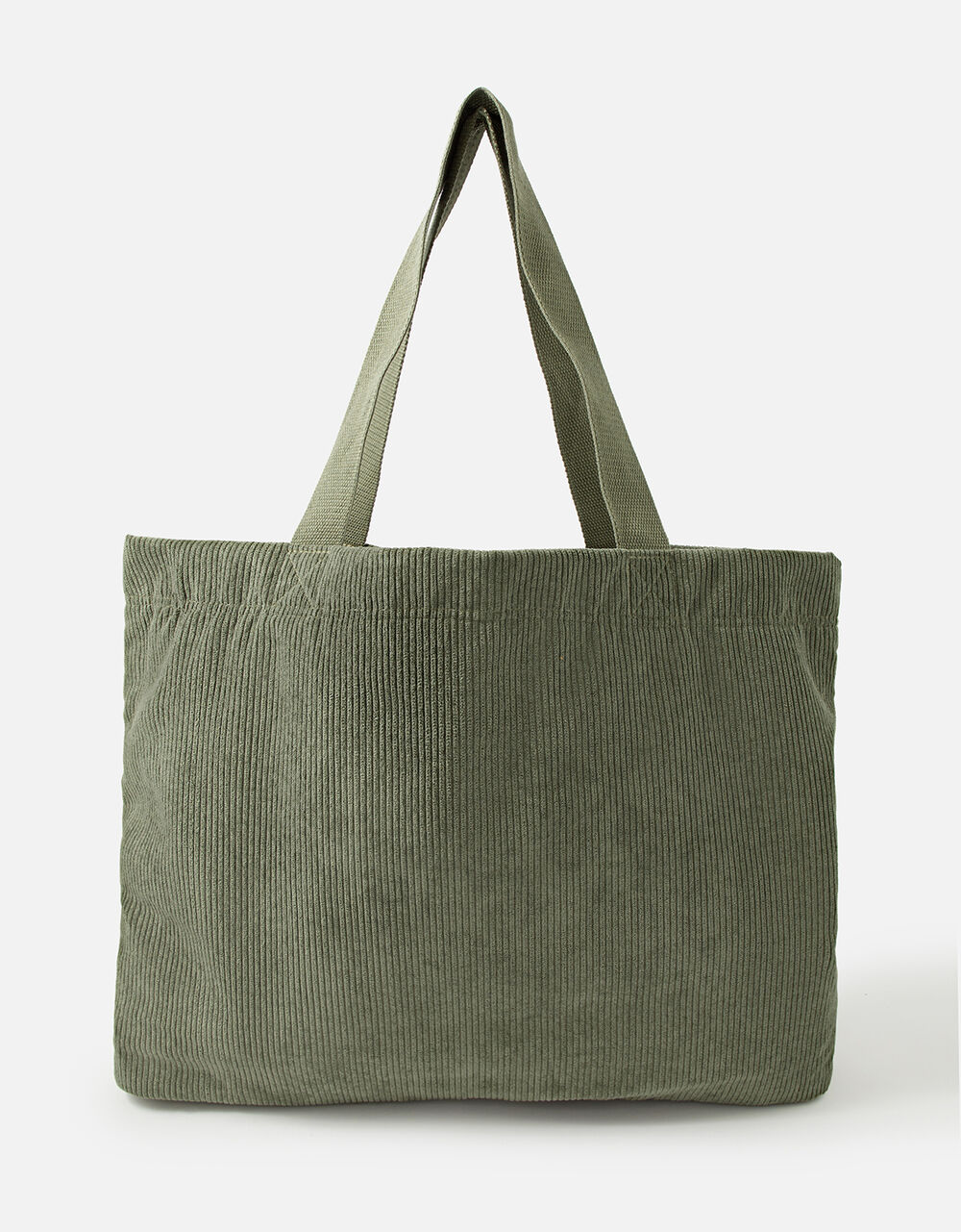 Cord Shopper Bag Green Tote & Shopper bags Accessorize UK