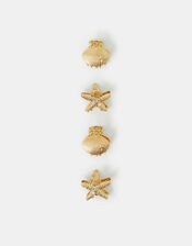4-Pack Mini Shell Claw Clips, , large