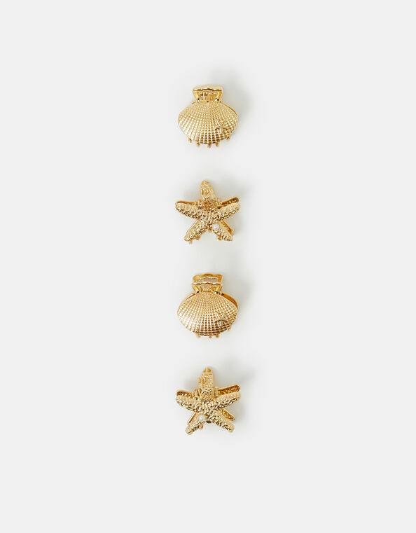 4-Pack Mini Shell Claw Clips, , large