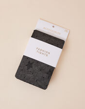 Sparkle Star Tights, Black (BLACK), large