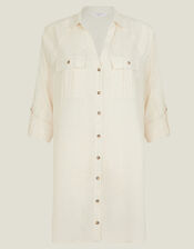 Long Sleeve Shirt Beach Cover-Up, Camel (BEIGE), large
