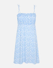 Ditsy Mini Dress, Blue (BLUE), large