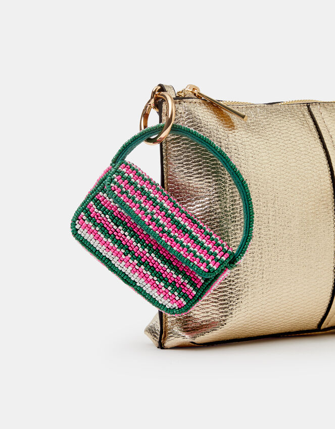 Mini Beaded Bag Charm, , large
