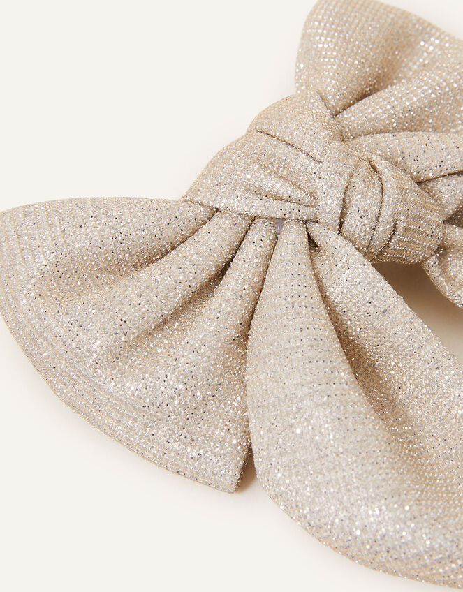 Girls Sparkle Bow Barrette Clip, , large