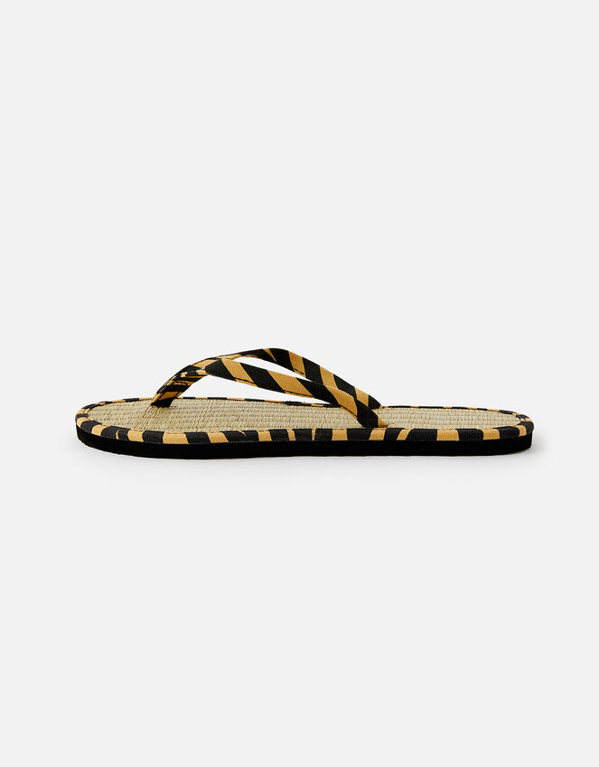 Animal Print Seagrass Flip Flops , Multi (DARKS-MULTI), large