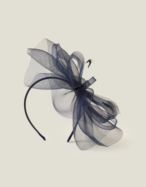 Mini Crin Fascinator, Blue (NAVY), large