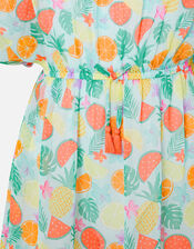 Girls Fruit Print Kaftan Dress, Multi (BRIGHTS-MULTI), large