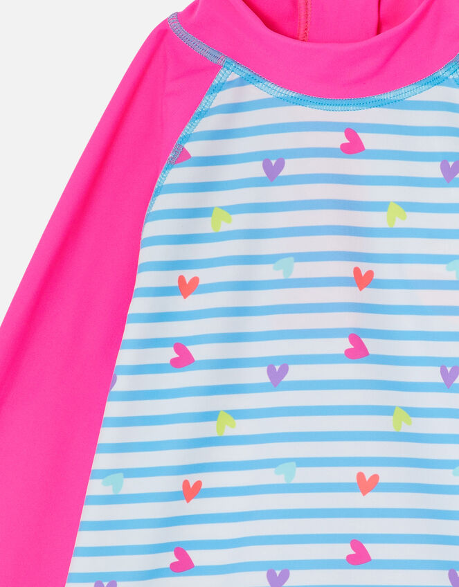 Girls Heart Print Two-Piece Swimsuit, Multi (BRIGHTS-MULTI), large