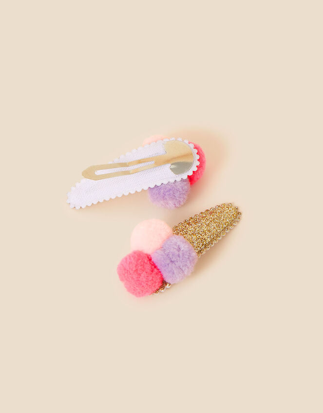 Kids Ice-Cream Hair Clips Set of Two, , large