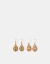 2-Pack Filigree Teardrop Earrings, , large