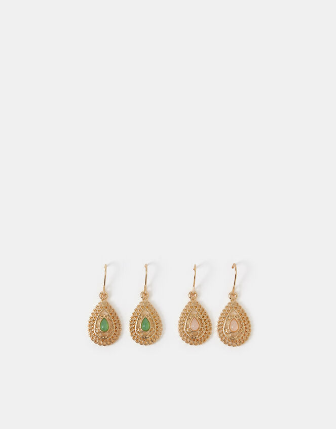 2-Pack Filigree Teardrop Earrings, , large