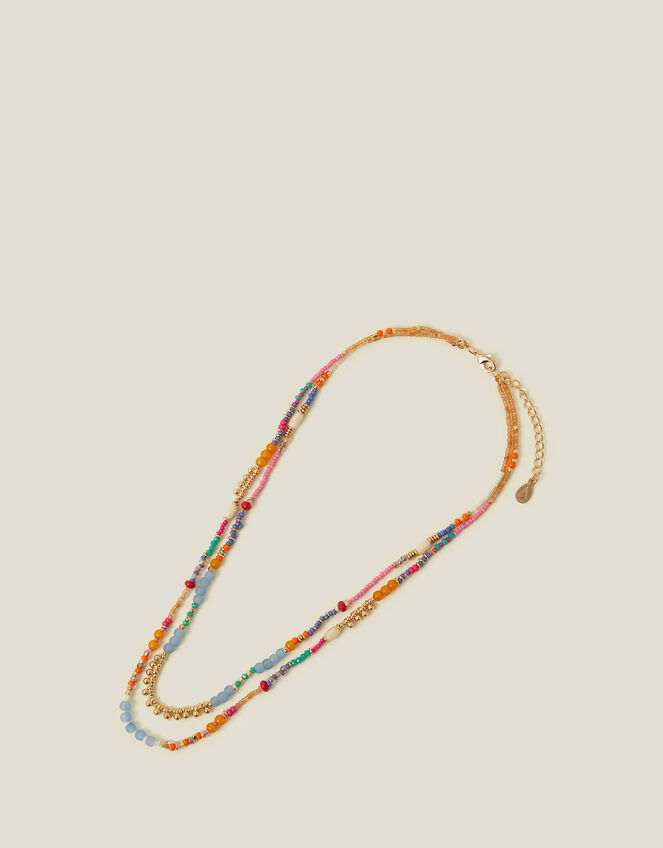 Layered Beaded Necklace, , large