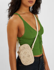 Macrame Phone Bag, Cream (CREAM), large