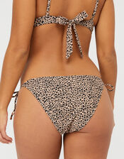 Leopard String-Tie Bikini Briefs, Leopard (LEOPARD), large
