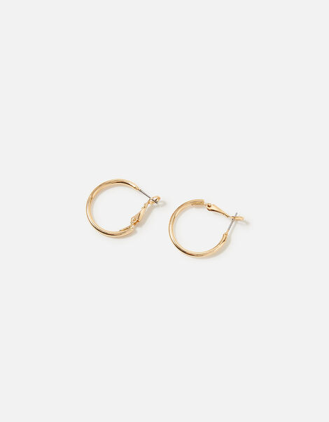 Small Simple Hoops Gold, Gold (GOLD), large
