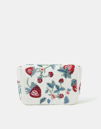 Strawberry Beaded Crossbody Bag, , large