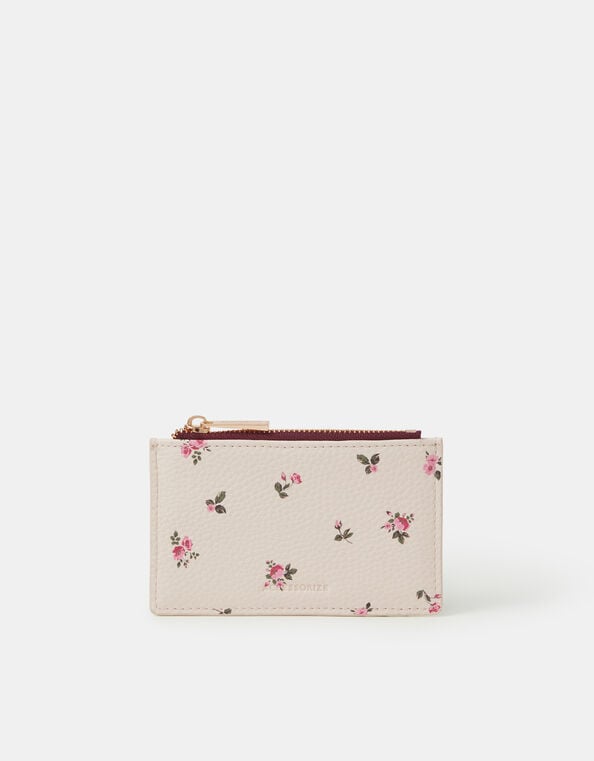 Floral Print Card Holder, , large