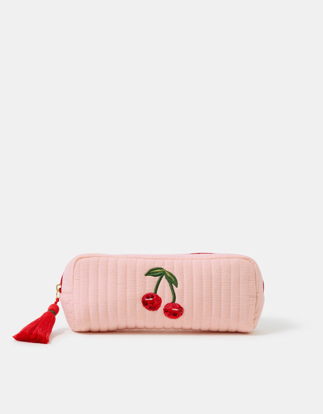 Embellished Cherry Pencil Case, , large
