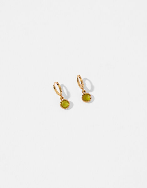 Gold-Plated Birthstone Earrings - December, , large