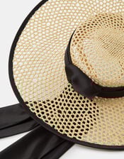 Woven Boater Fascinator, , large