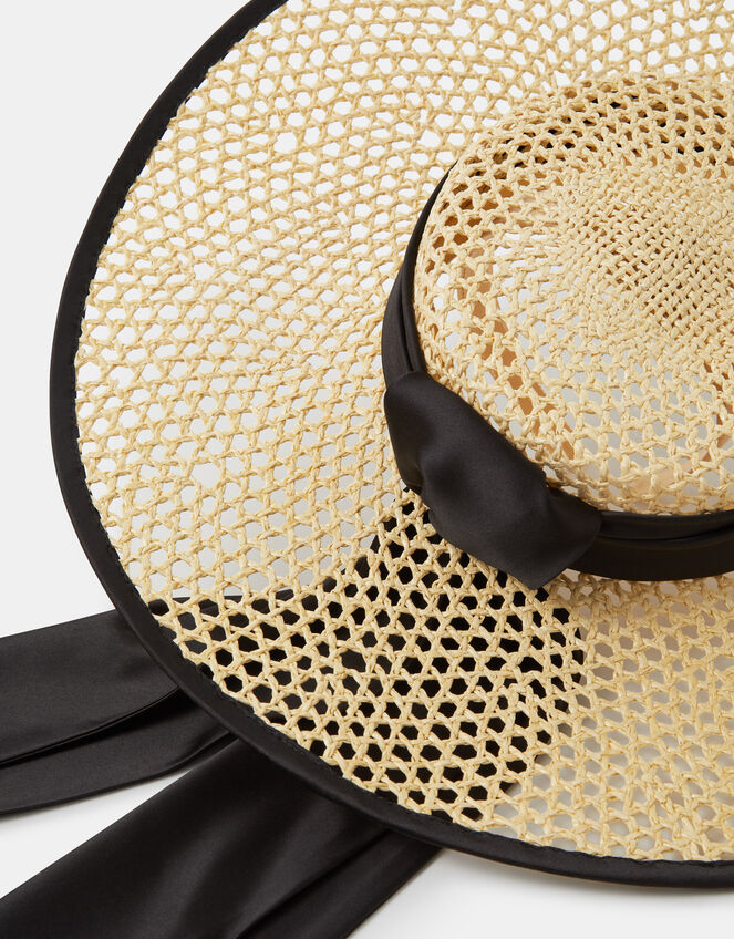 Woven Boater Fascinator, , large