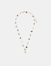 14ct Gold-Plated Pendant Nugget Stone Station Necklace, , large