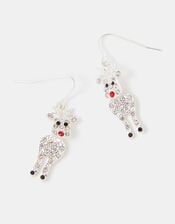 Diamant&eacute; Reindeer Drop Earrings, , large