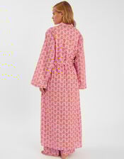 Marigold Print Dressing Gown, Pink (PINK), large