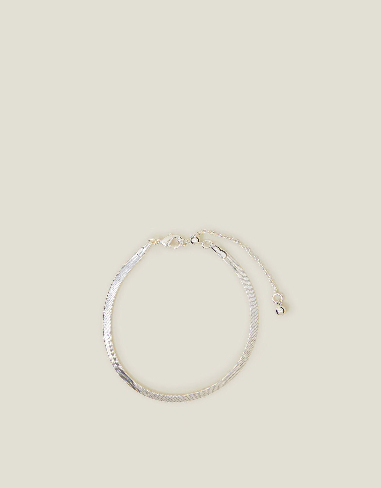 Sterling Silver Plated Omega Chain Bracelet