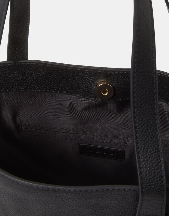 Suede Contrast Shopper Bag, , large
