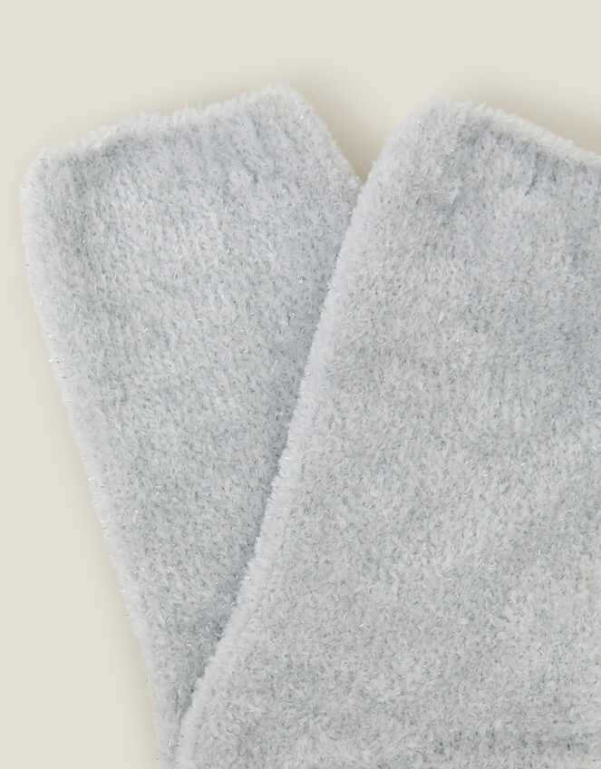 Sparkle Chenille Bed Socks, Grey (GREY), large