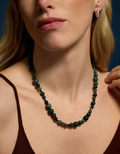 14ct Gold-Plated Chalcedony Beaded Necklace, , large