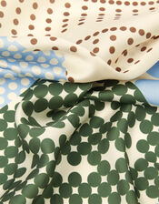 Polka Dot Square Satin Scarf, , large