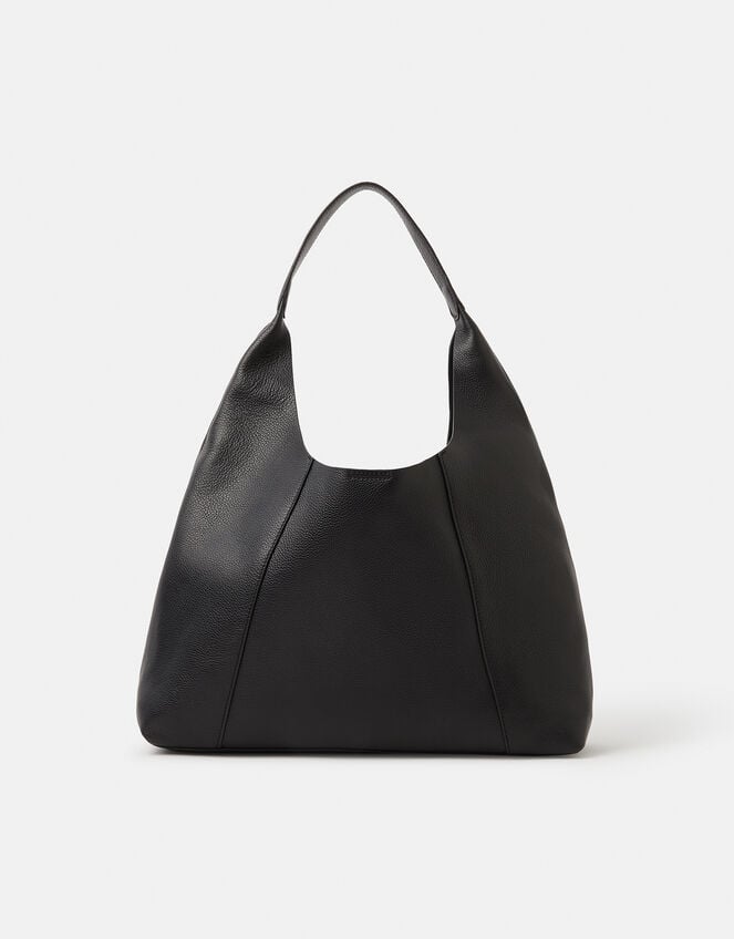Large Slouchy Leather Shoulder Bag, , large