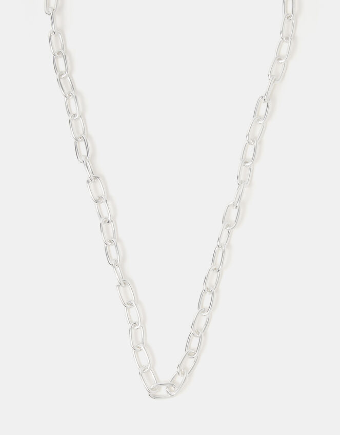 Chain Necklace, Silver (SILVER), large