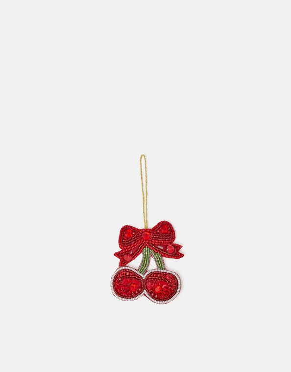 Embellished Cherry Christmas Tree Decoration, , large