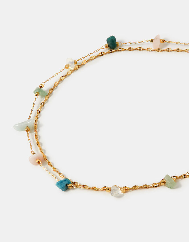 14ct Gold-Plated Semi Precious Anklet, , large