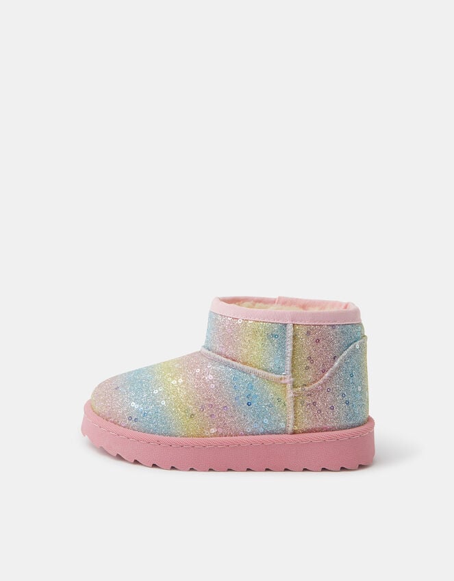 Girls Ombr&eacute; Glitter Fleece-Lined Boots , Multi (PASTEL MULTI), large