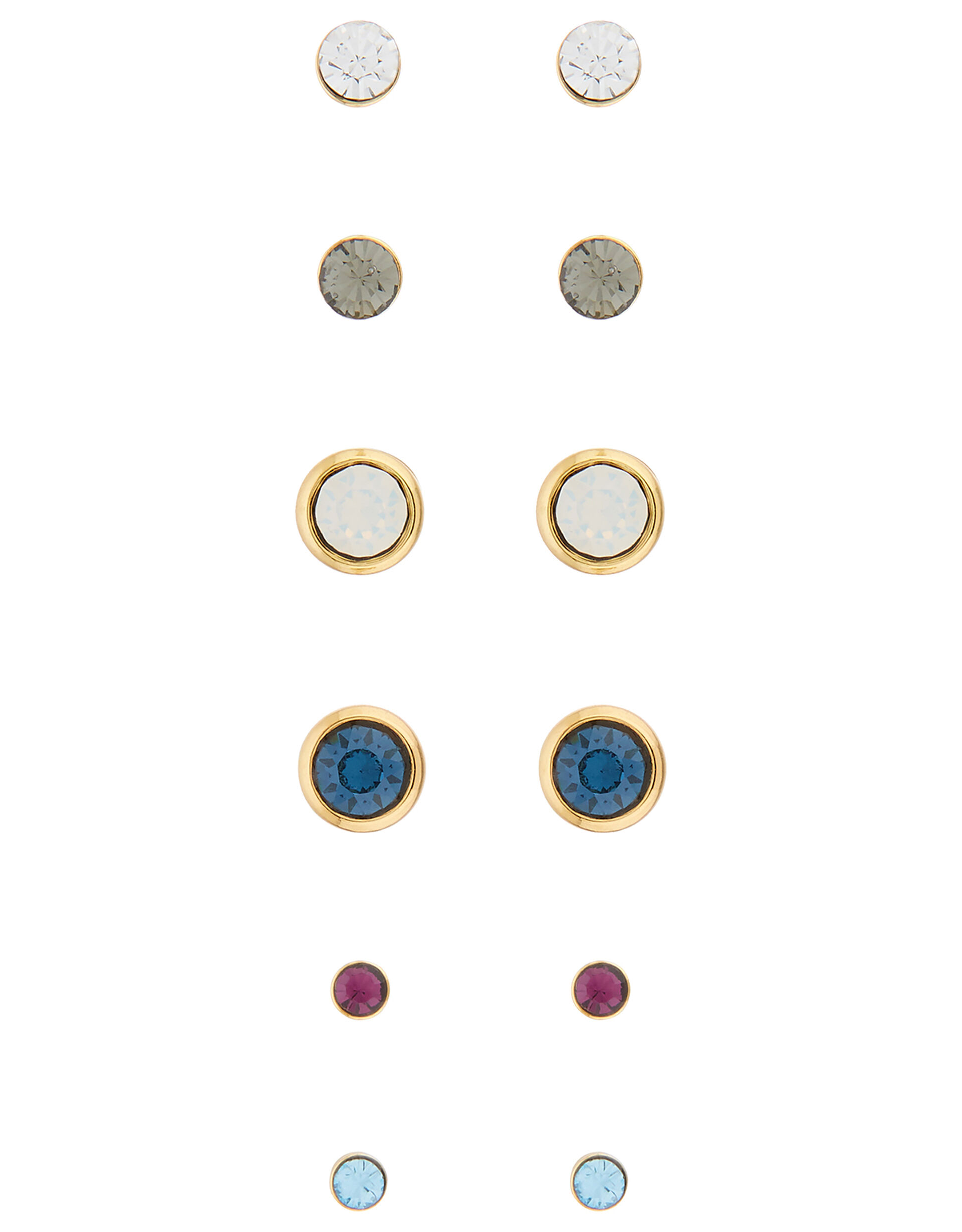 Rainbow Stud Multipack with Swarovski® Crystals, , large