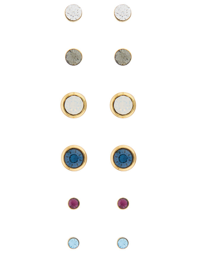 Rainbow Stud Multipack with Swarovski® Crystals, , large